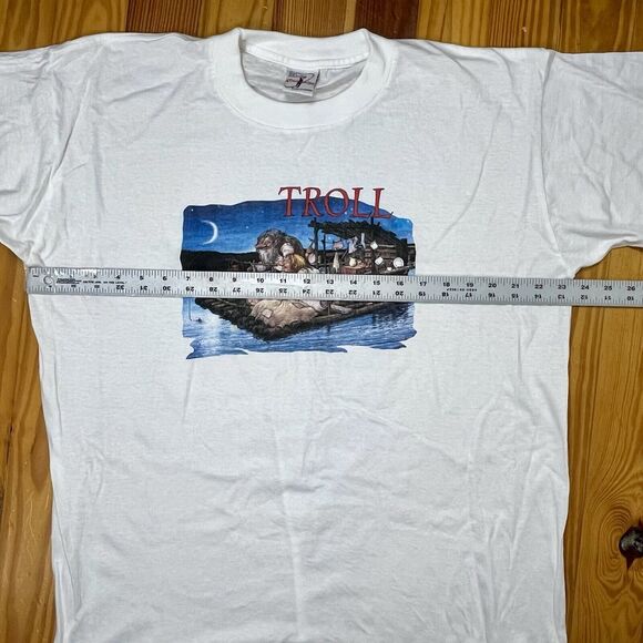 Vintage Trolls Norway Single Stitch T Shirt Mens Unisex XXL 46” Rolf Lidberg Art - Picture 3 of 16